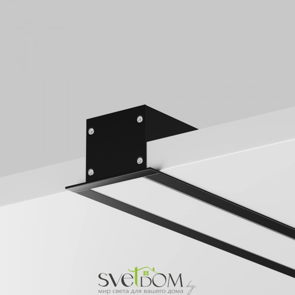 Алюминиевый профиль встраиваемый с накладным фланцем 50x35 (Черный, 2 м), ALM-5035T-B-2M 632012