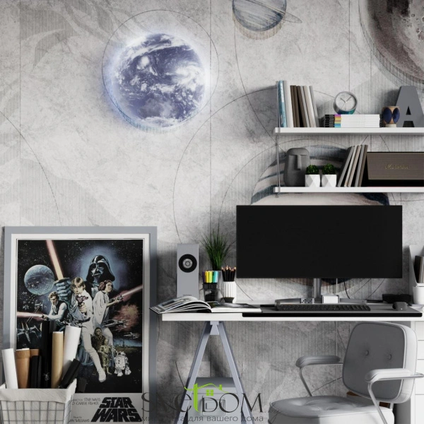 3085/ELN PALE SN 70 Светильник пластик/белый/синий LED 76Вт 3000/4000/6000K D480 IP43 CCT SPACE