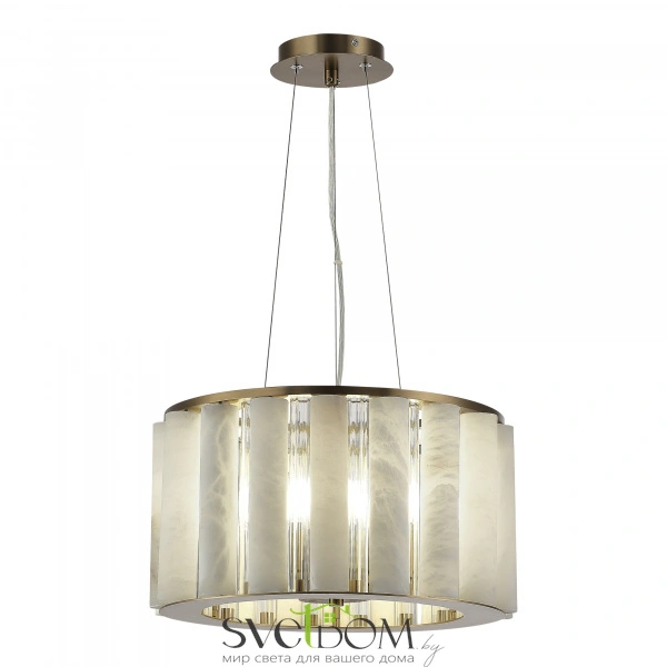 SL1516.303.06 Светильник подвесной ST-Luce Бронза, Прозрачный/Белый алебастр E14 6*40W DELIGHT