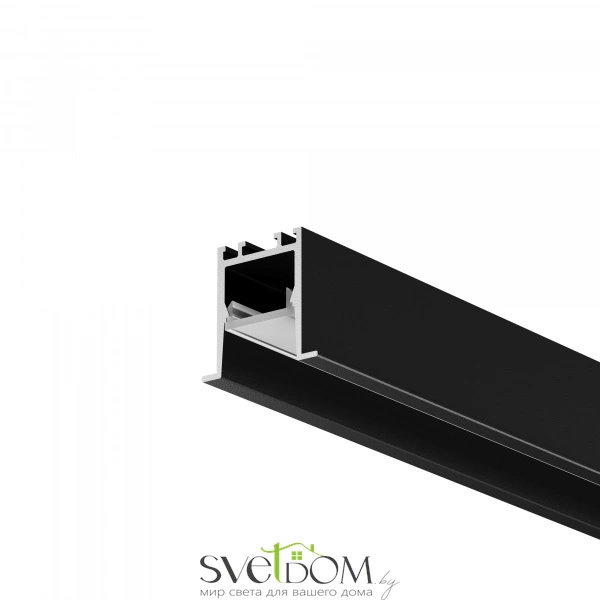 Алюминиевый профиль встраиваемый скрытого монтажа 22x22 (Черный, 2 м), ALM-2222-B-2M 632013