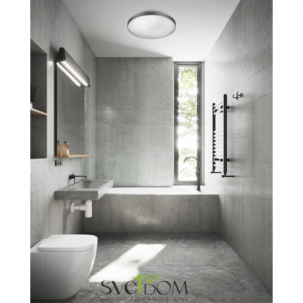 7784/ELN TAN SN 128 Светильник пластик/белый/серебро LED 76Вт 3000/4000/6000К D498 IP43 CCT GABY