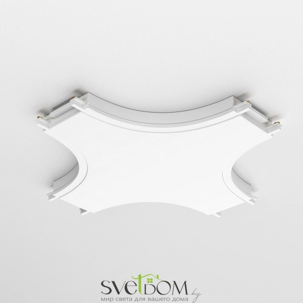 Коннектор питания X-образный Radity белый TRA084CX-11W