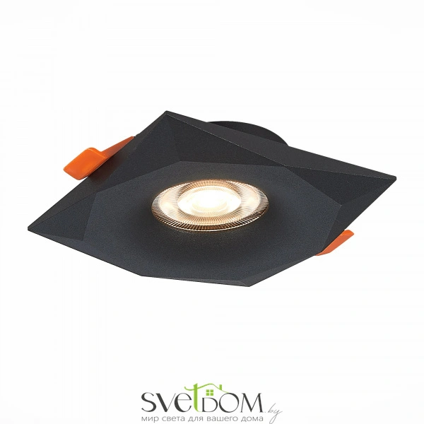 ST203.408.01 Св-к встр. Черный GU10 1*50W  L95xW95xH25 220V Без ламп Встраиваемые светильники