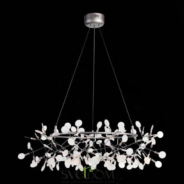 SL379.103.135 Люстра подвесная ST-Luce Серебристый/Белый LED 135*0,3W 3500K RAFINA