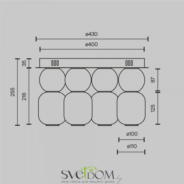 Потолочный светильник Maytoni MOD273CL-L60CH3K