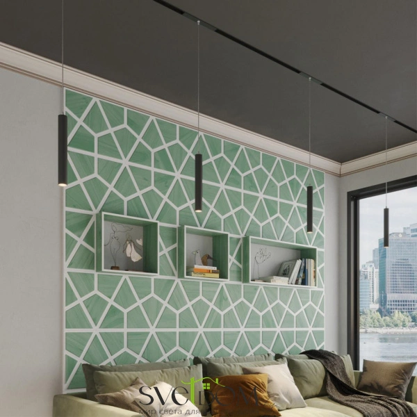 359964 PORT черный Трековый светодиодный светильник диммир. со сменой цв.температуры, пульт ДУ/Tuya Smart Life LED 10W 90-240V VECTOR