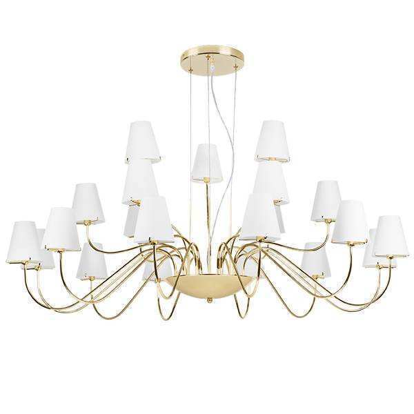 Lightstar 758212 Люстра подв. DIAFANO 21х40W G9 ЗОЛОТО/БЕЛЫЙ