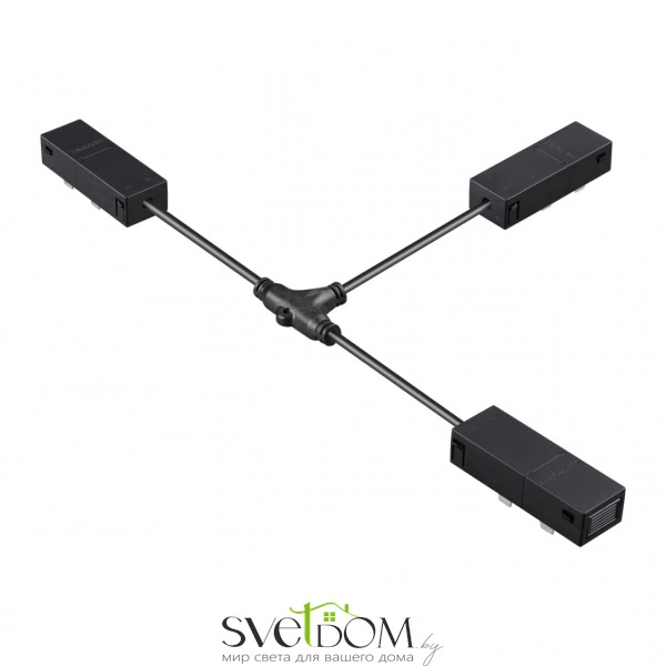 135314 PORT NT25 206 черный Гибкий токопроводящий соединитель "T" IP20 90-240V VECTOR