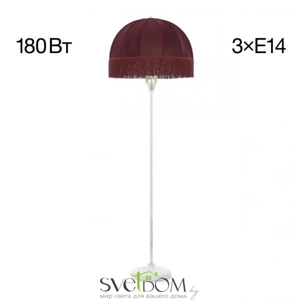 Citilux Базель CL407923 Торшер патина с красным абажуром