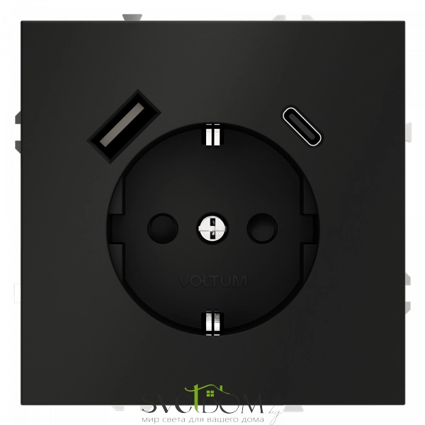 Розетка с USB, A+C Voltum S70 VLS040508 