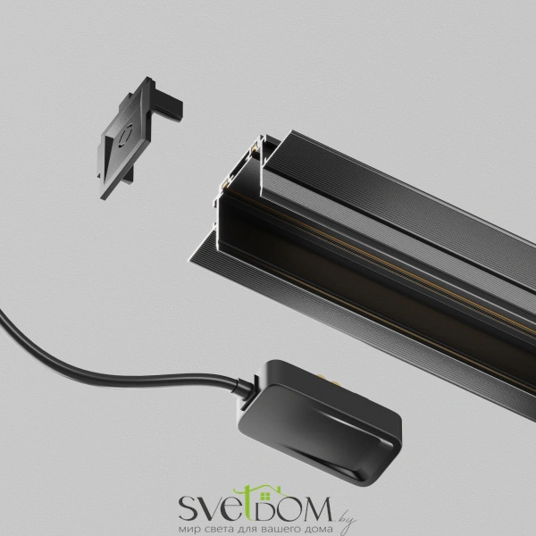 Ввод питания(2м) Radity для встраиваемого монтажа черный TRA084B-12B-200