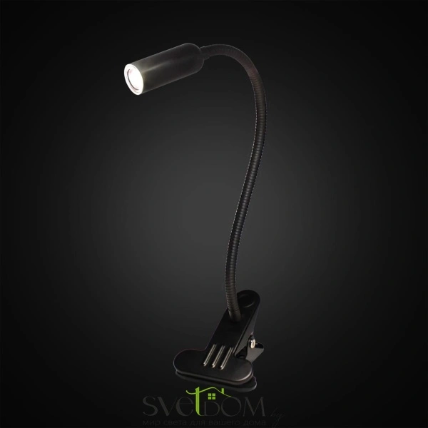 Citilux Ньютон CL803061N LED Лампа на прищепке с диммером Чёрная