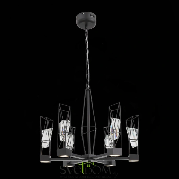 SL815.303.06 Люстра подвесная ST-Luce Серый графит/Серый графит, Прозрачный LED 6*8W 4000K PROGETTO