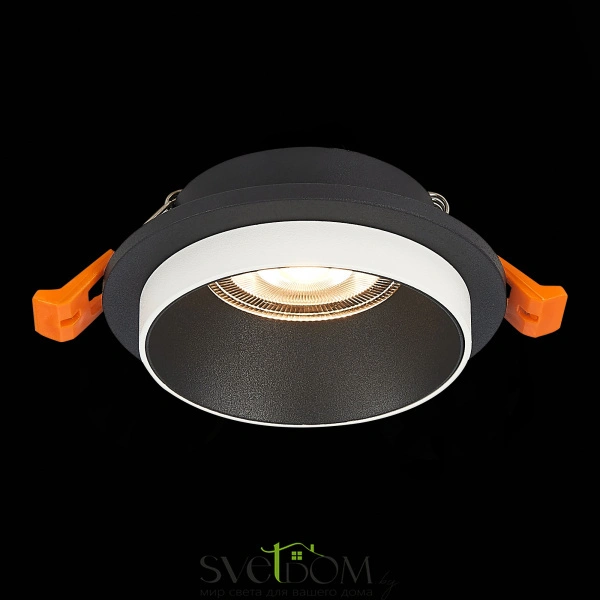 ST206.408.01 Св-к встр. Черный GU10 1*50W  D92xH38 220V Без ламп Встраиваемые светильники