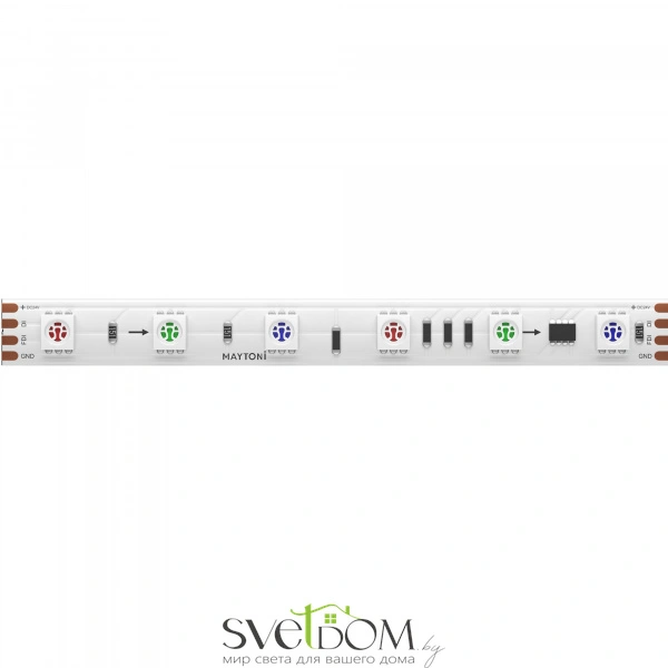 Светодиодная лента 24В 5050 14,4Вт/м RGB 5м IP 20 201246