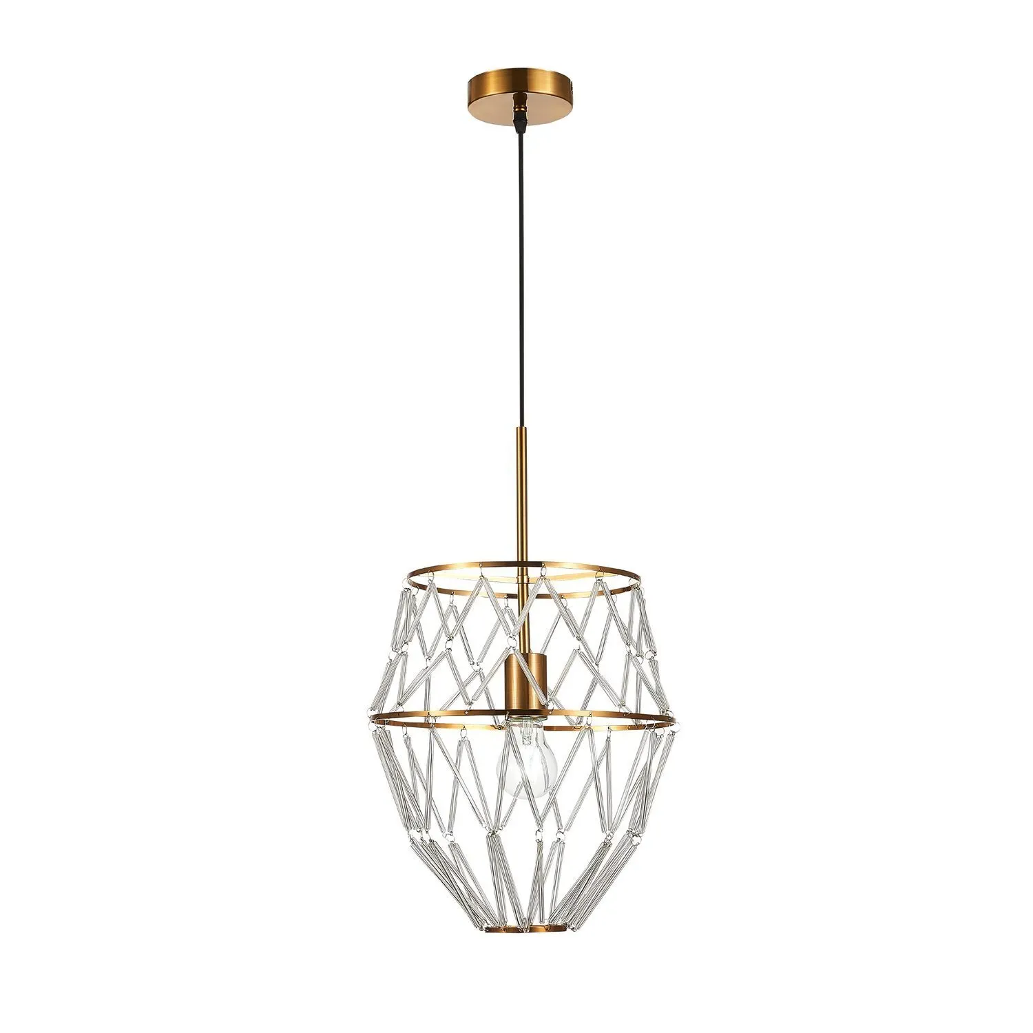 SL1016.213.01 Светильник подвесной ST-Luce Золотистый/Золотистый, Прозрачный E27 1*60W NARRIO