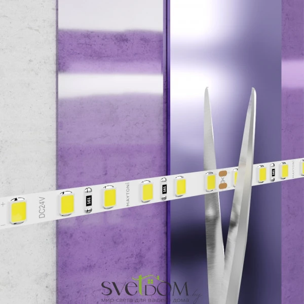 Светодиодная лента 24В 2835 9,6Вт/м 6000K 5м IP20 5мм