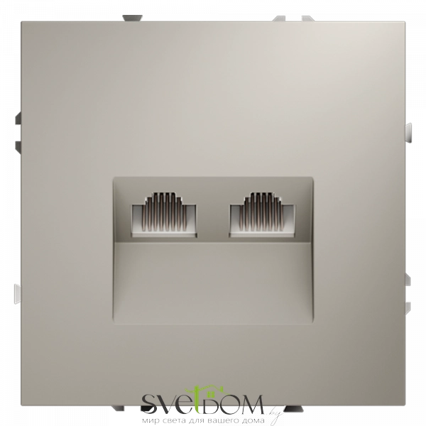 Розетка компьютерная двойная Voltum S70 VLS060203 