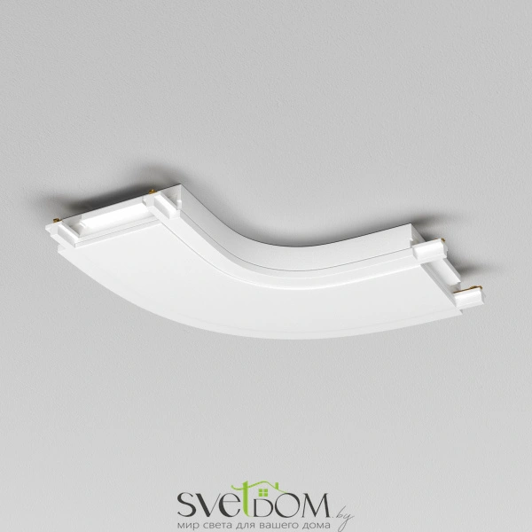 Конектор питания полукруглый Radity белый TRA084CR-11W