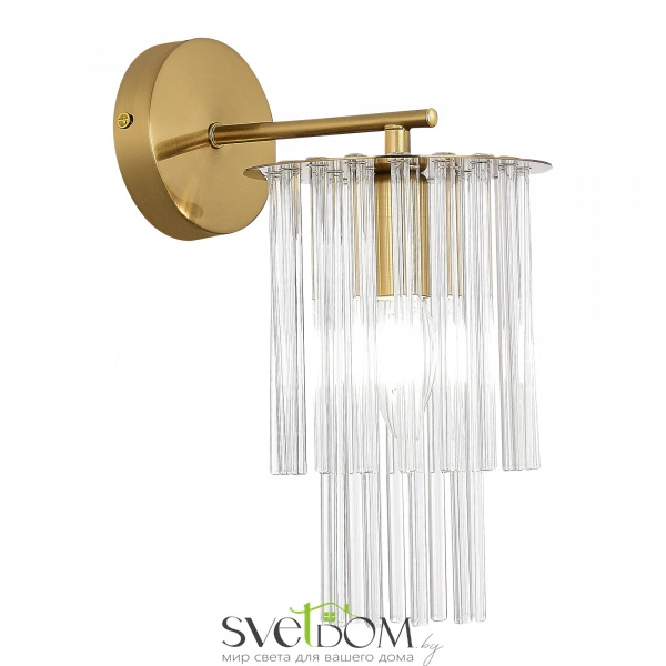SLE1122-301-01 Светильник настенный Латунь/Прозрачный E14 1*40W LYNDEN