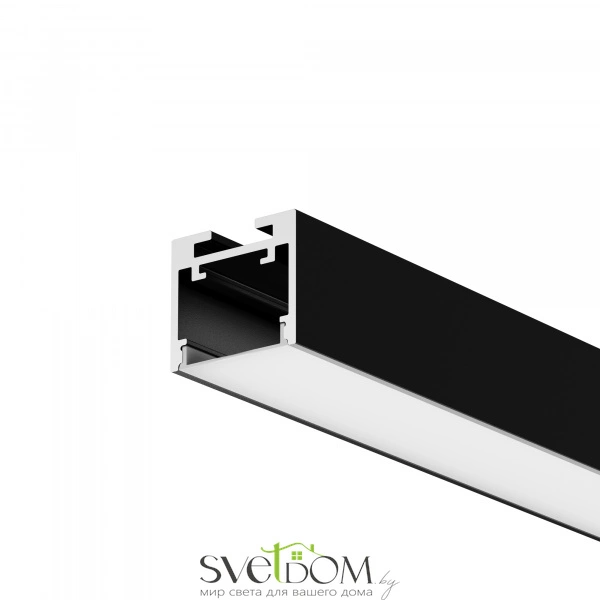 Алюминиевый профиль накладной-подвесной 25x22 (Черный, 2 м), ALM-2522-B-2M 633013