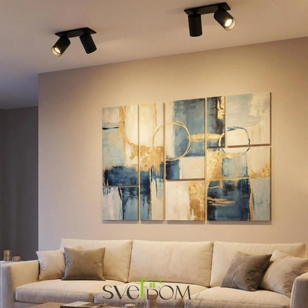 CITILUX CL512D21 AXEL Черный Св-к Спот Встр. 2-ламп.