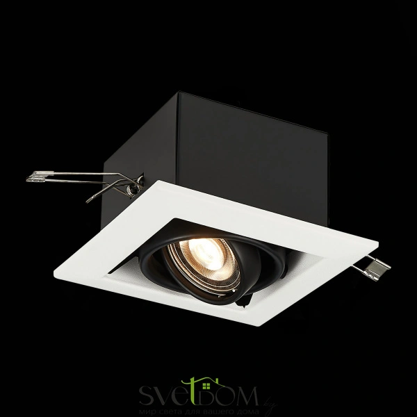 ST250.548.01 Св-к встр. Черный GU10 1*50W  L126xW126xH70 220V Без ламп Встраиваемые светильники