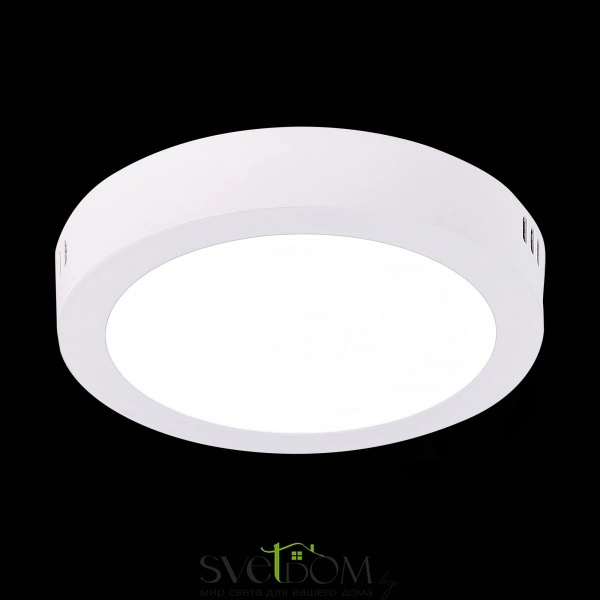 ST112.532.12 Светильник настенно-потолочный Белый LED 1*12W 3000K 715Lm Ra80 120° IP20 D160xH28 90-2 Накладные светильники