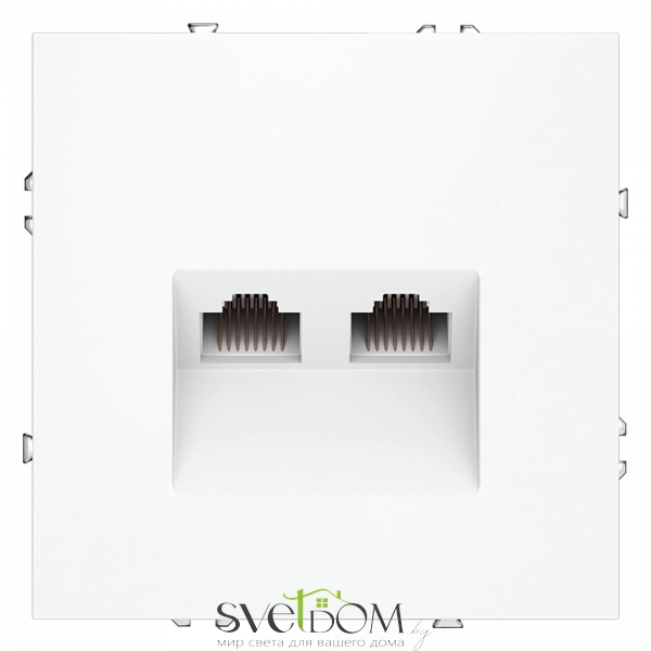 Розетка компьютерная двойная Voltum S70 VLS060202 