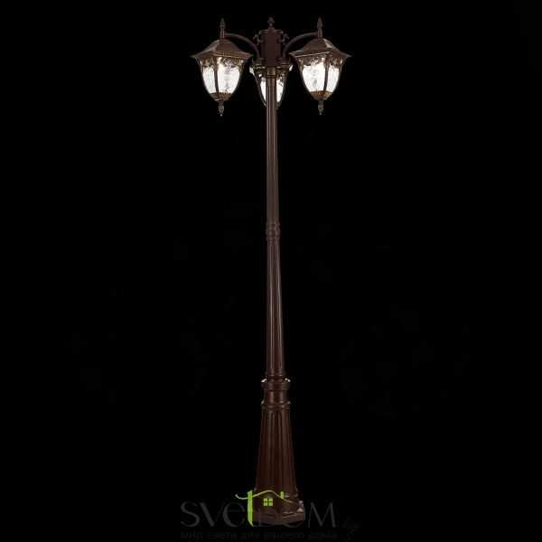 SL083.705.03 Светильник уличный наземный ST-Luce Кофейный/Кофейный, Прозрачный E27 3*60W CHIANI