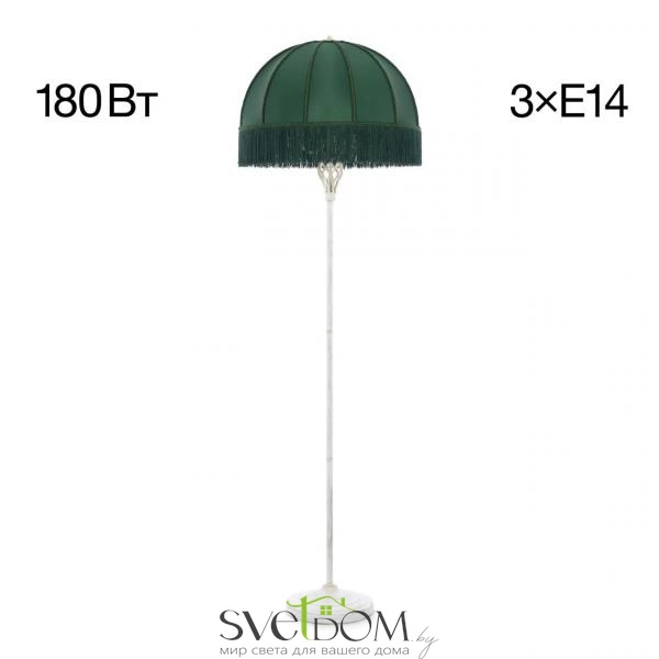 Citilux Базель CL407922 Торшер патина с зелёным абажуром