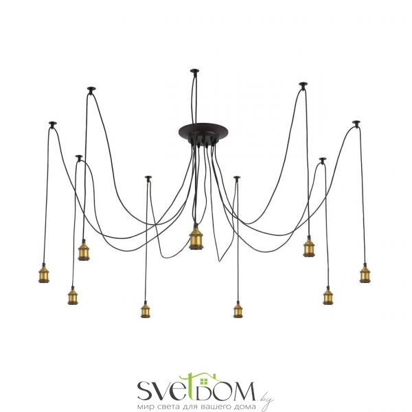 Citilux Эдисон CL451091 Люстра паук Венге Бронза