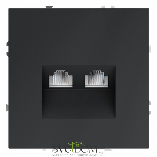 Розетка компьютерная двойная Voltum S70 VLS060207 