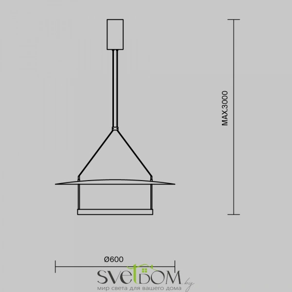 Подвесной светильник Maytoni MOD280PL-L30B3K