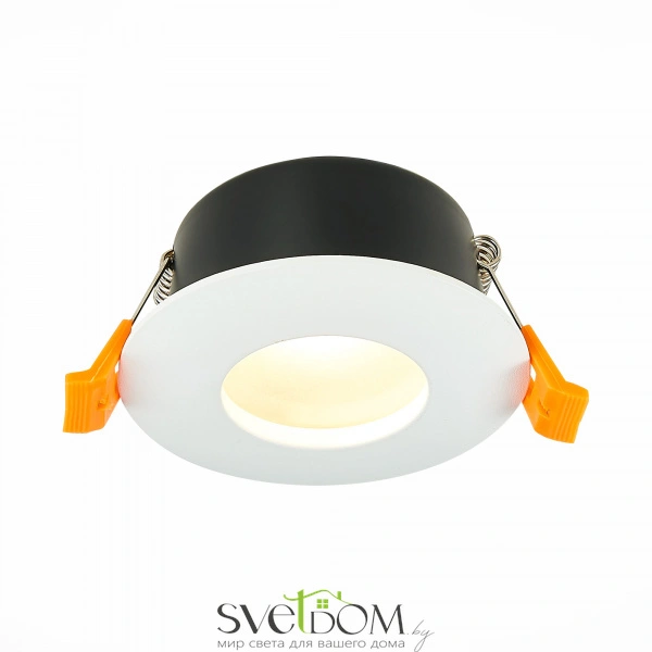 ST213.508.01 Св-к встр. Белый GU10 1*50W  IP44 D84xH50 220V Без ламп Встраиваемые светильники