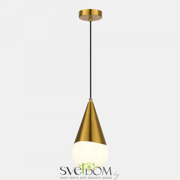 SLE1197-203-01 Светильник подвесной Золотистый/Белый E27 1*40W FIORI