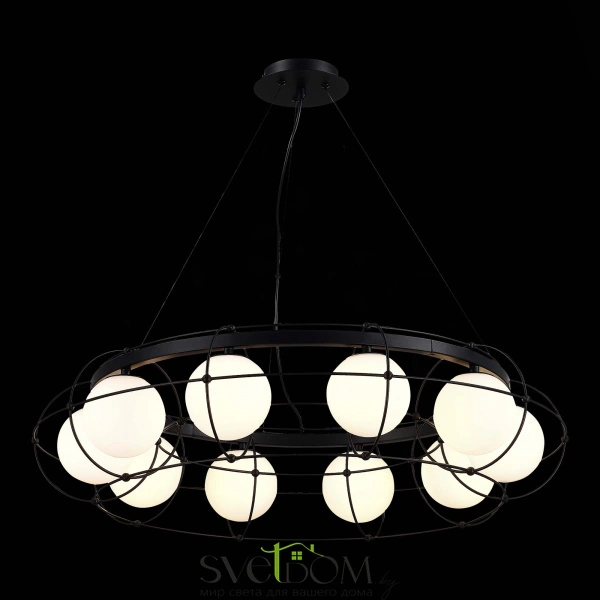 SL1189.403.10 Люстра подвесная ST-Luce Черный/Опал G9 10*5W BEATA