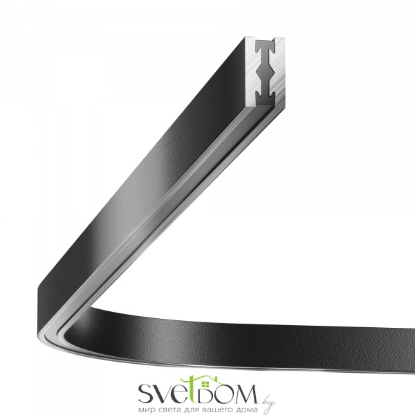 Радиусный коннектор для шинопровода Flarity черный TRX154-RC80-B