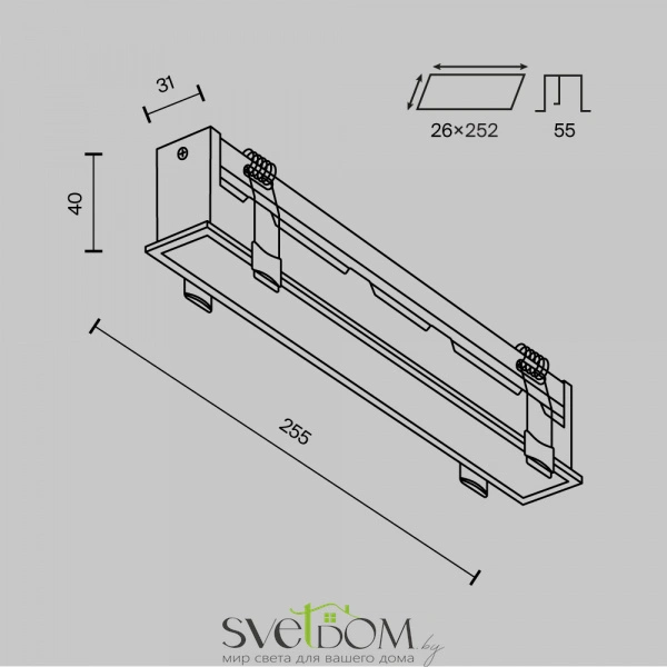 Встраиваемый светильник Technical DL066-20W3-6K-B