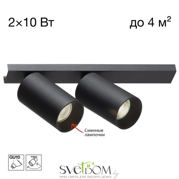 CITILUX CL512521 AXEL Черный Св-к Наст.-Потолочный CITILUX