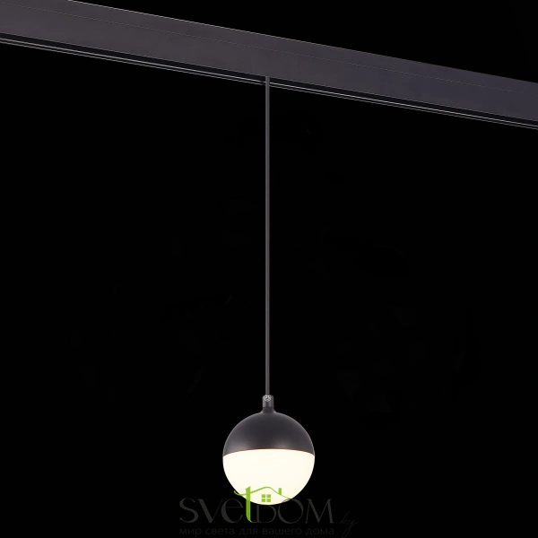 ST358.433.07 Магнитный трековый светильник подвесной Черный LED 1*7W 3000K 520Lm Ra>80 120° IP20 D90 SKYLINE 48