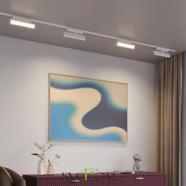 359774 PORT NT25 242 белый Светильник однофазный двухжильный трековый с переключ. цв. температуры IP20 LED 12W 180-265V 2700К/3200К/4000К STRATUS