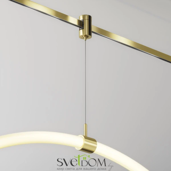 Коннектор с тросовым подвесом Tau в шинопровод Flarity латунь