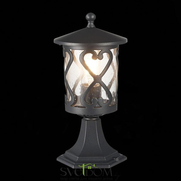 SL085.405.01 Светильник уличный наземный ST-Luce Черный/Черный, Прозрачный E27 1*60W LORNE