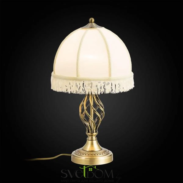 Citilux Базель CL407800 Настольная лампа с бежевым абажуром Бронза