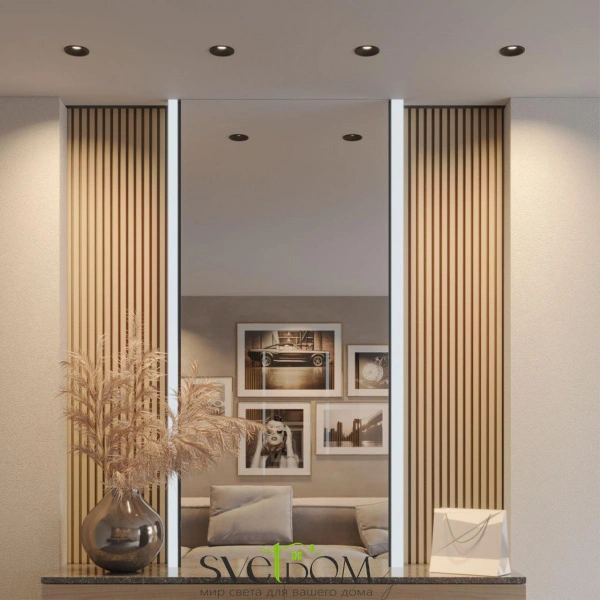 359849 WIR NT25 506 черный Светильник встраиваемый с переключателем цв. температуры IP20 LED 7W 220-240V 2700К\3200К\4000К NOVA