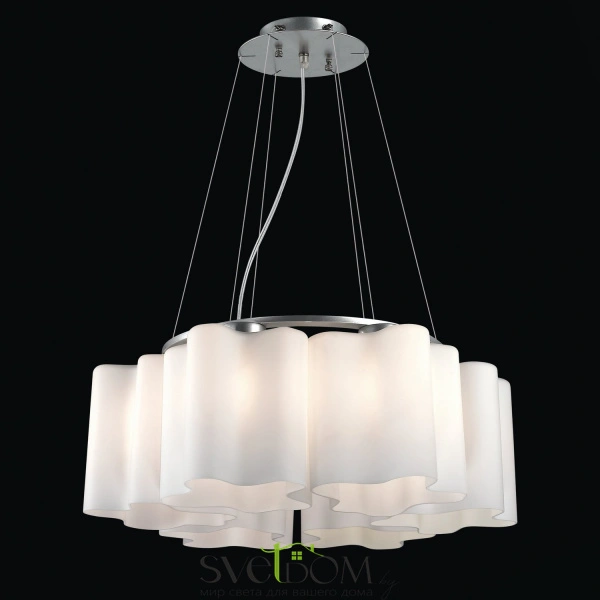 SL116.503.06 Люстра подвесная ST-Luce Серебристый/Белый E27 6*60W ONDE
