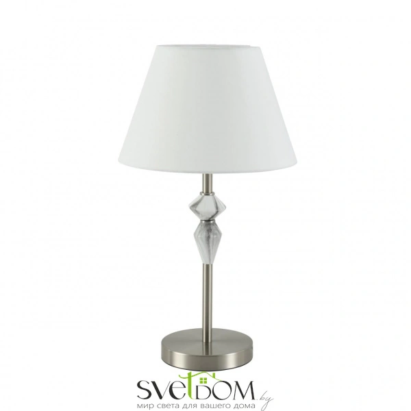 8274/1T CLASSI LN26 043 никель/белый/серый, металл/керамика/ткань Настольная лампа Е14 1*40W 220V VERMONT