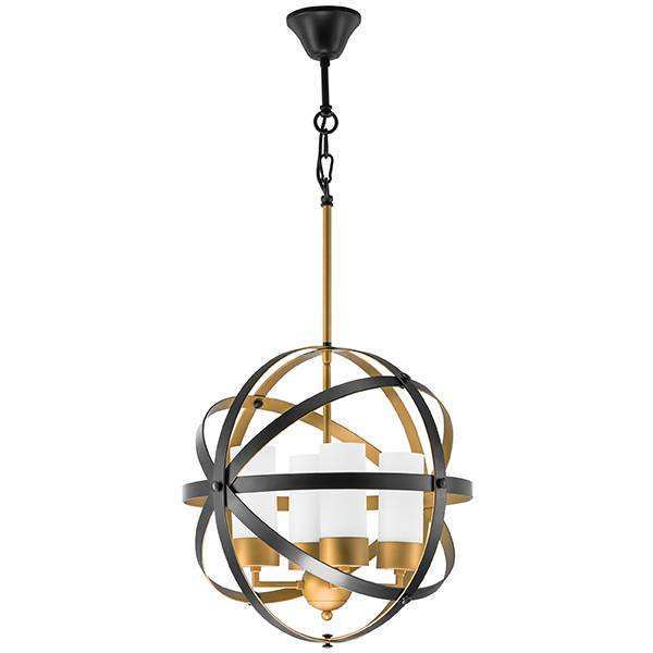 Lightstar 731147 Люстра CERO 4х40W E14 ЧЕРНЫЙ/ЗОЛОТО/БЕЛЫЙ