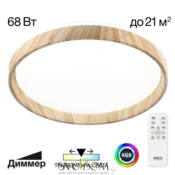 Citilux ENZO CL753452G LED RGB Светильник с пультом Клён